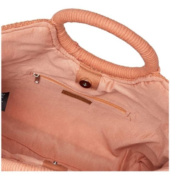 NWT Nanette Lepore Rust Trendy Woven Ring Tote Bag - Picture 3 of 7